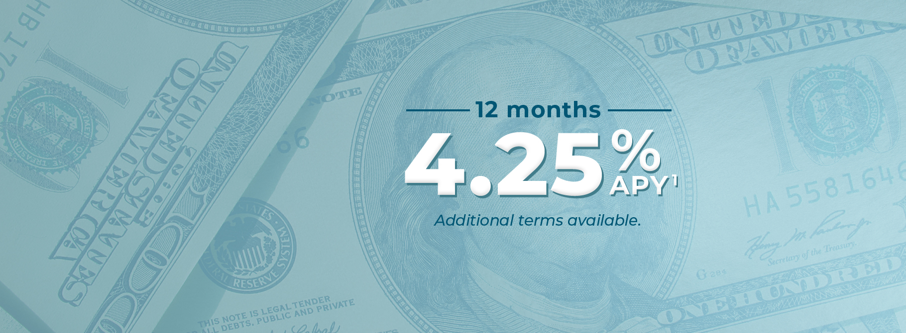 12 Month Certificate 4.25% APY