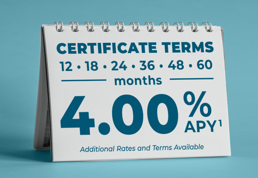 Opening doors to a high-yield 18-month certificate of deposit (CD) offering a 4.00% dividend rate.