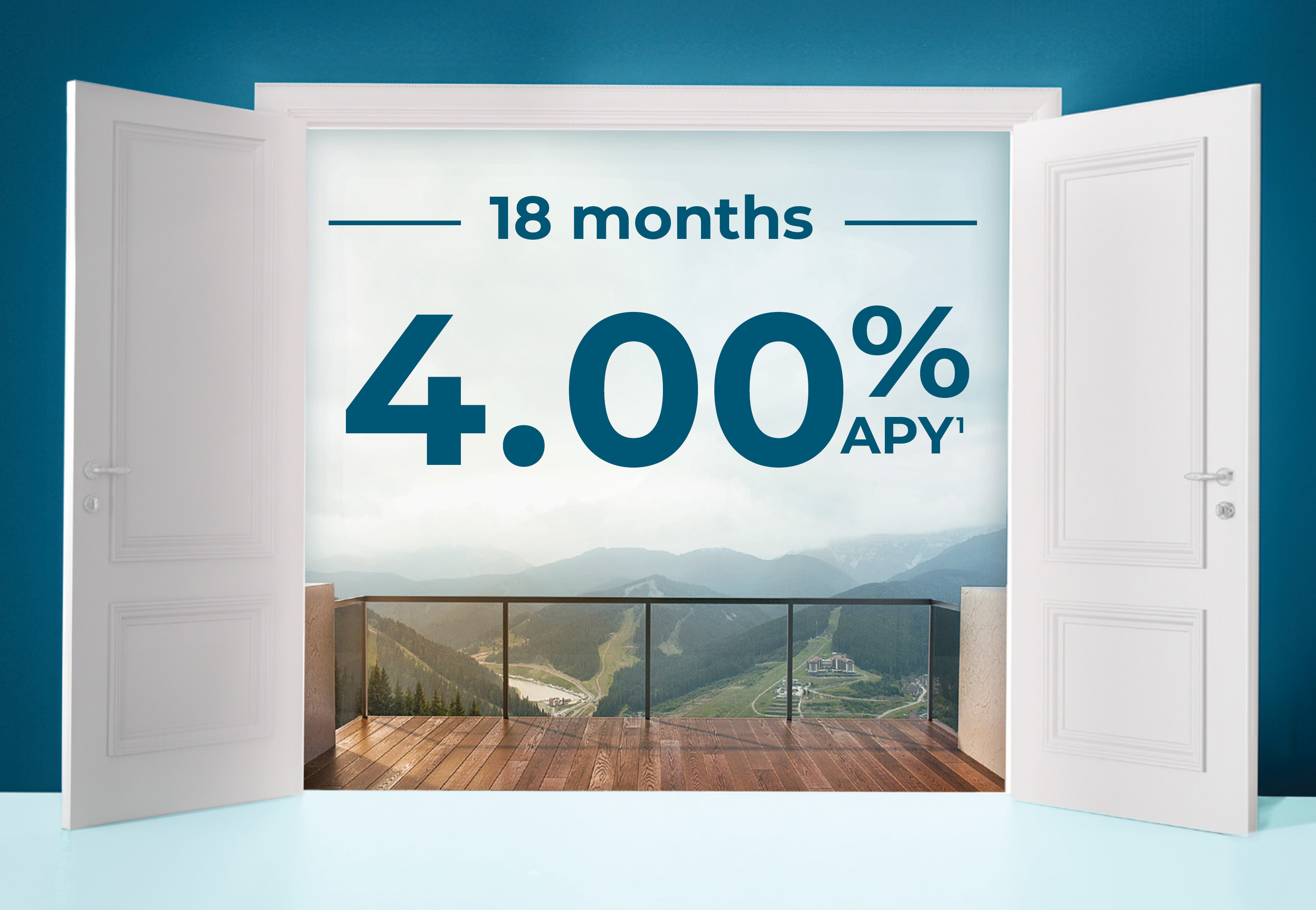 Opening doors to a high-yield 18-month certificate of deposit (CD) offering a 4.00% dividend rate.