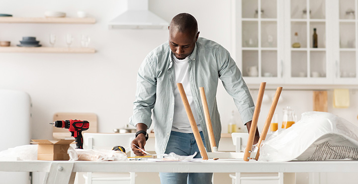 A member is hard at work on some home improvement projects.