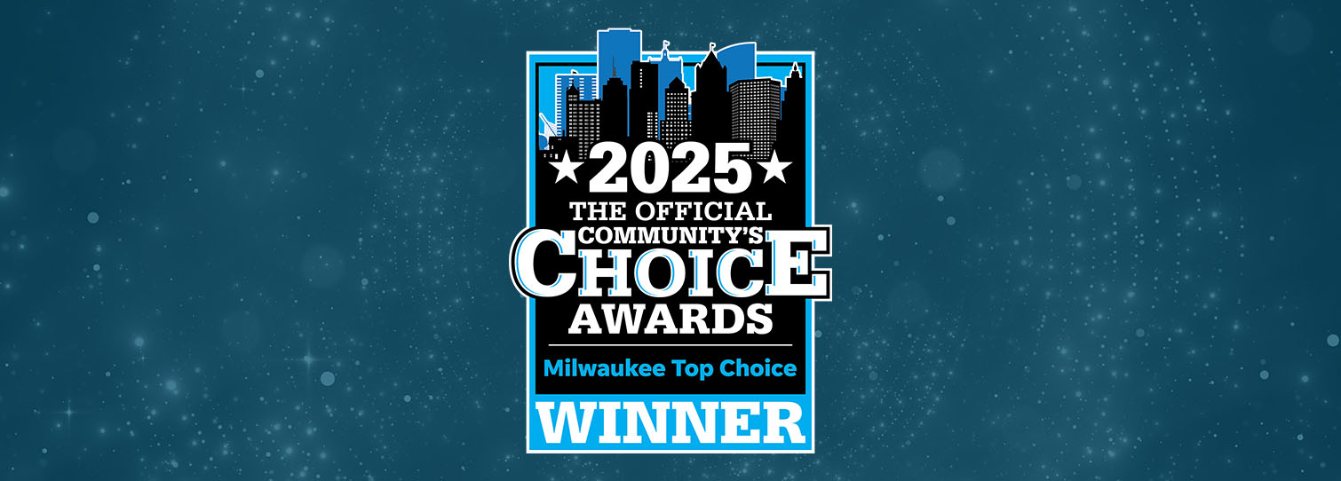 The Milwaukee Journal Sentinel Top Choice Winner logo on a dark blue background