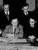 Historic image of Rex #2 associates in 1933. A group of employees at Chainbelt Company (later Rexnord) form their own credit cooperative, named Rex #1. Shortly after Rex #2 was formed.