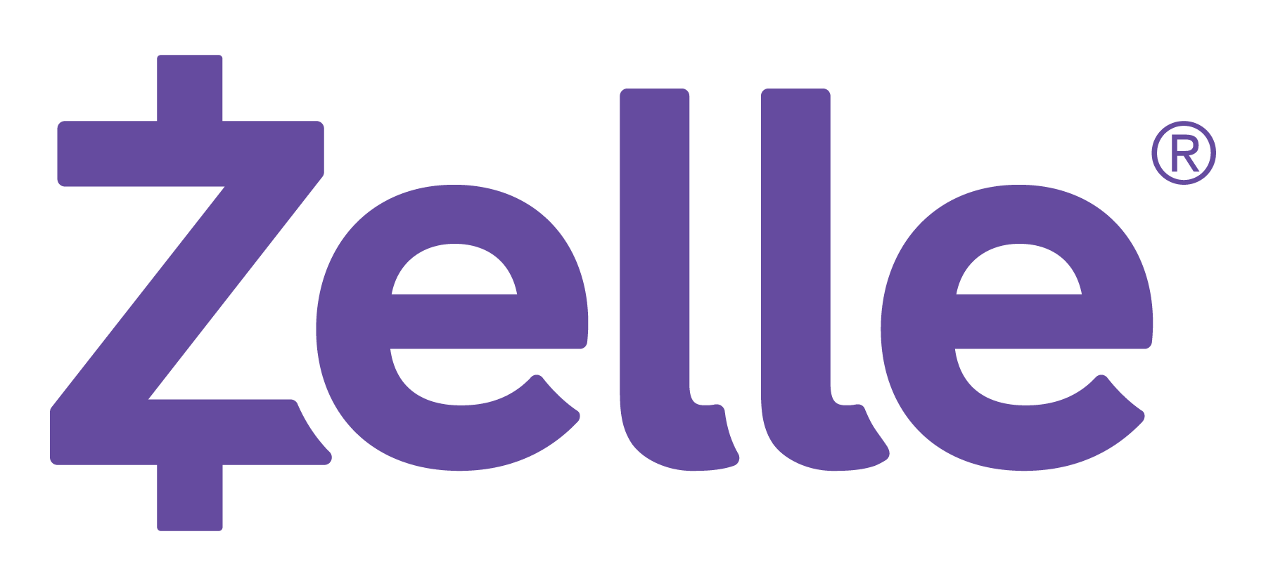 Zelle logo in purple